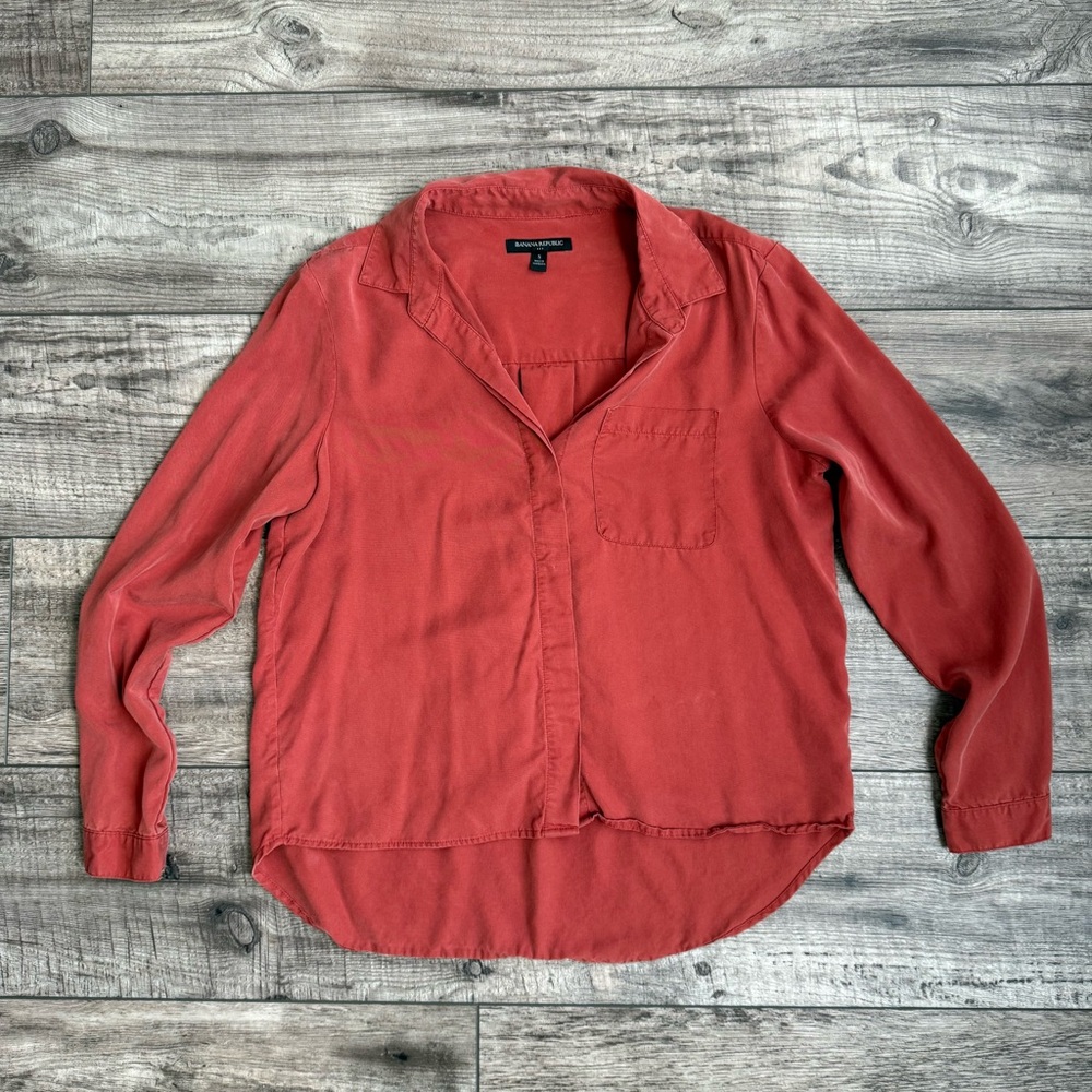 Red-orange boxy blouse - Banana Republic